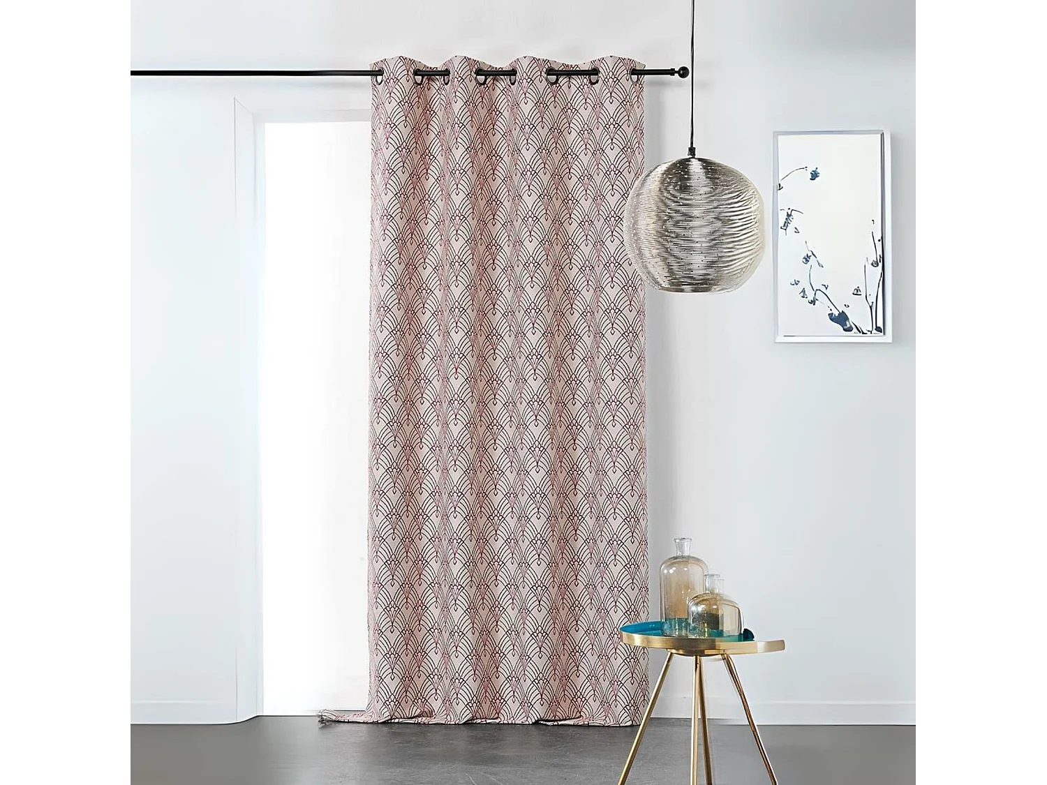 Cortina estampada arte decorativo 140 x 245 cm