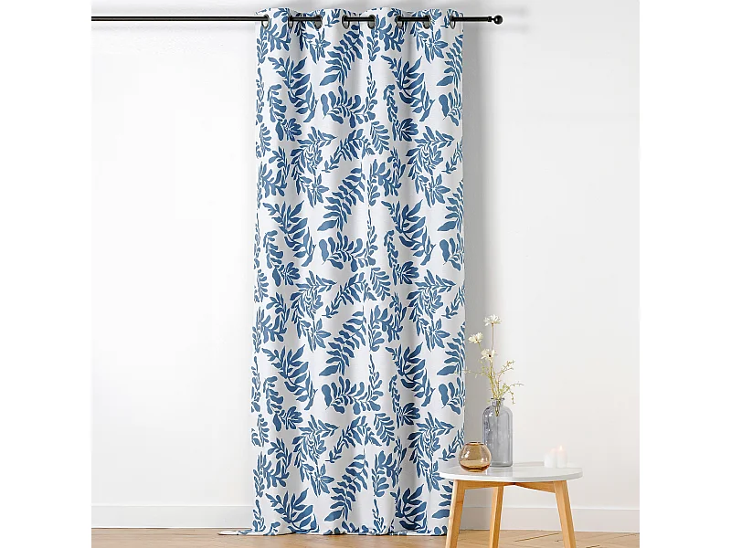 Vorhang mit Ösen im Laubdesign im Stil von Henri Matisse 140 x 240 cm