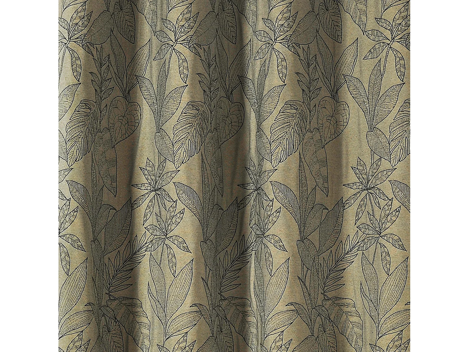 Rideau aux feuilles stylisées