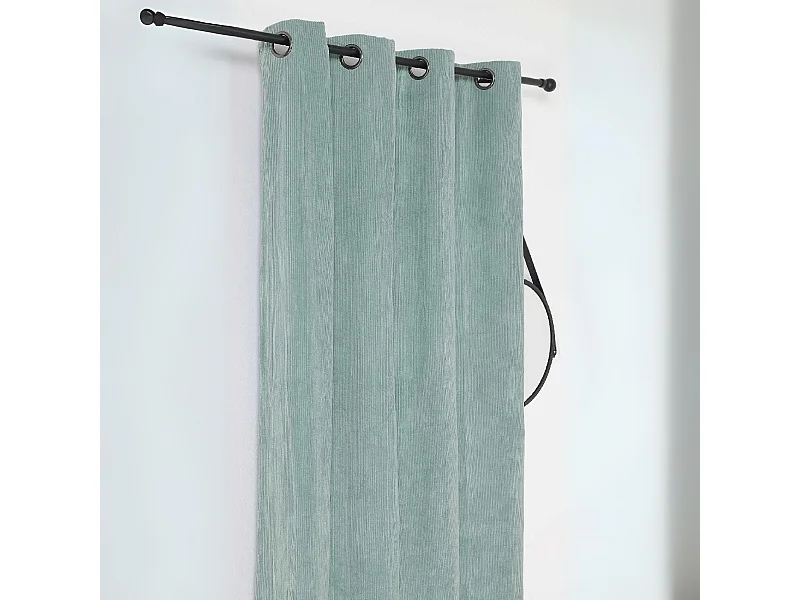 Rideau obscurcissant et isolant en velours côtelé