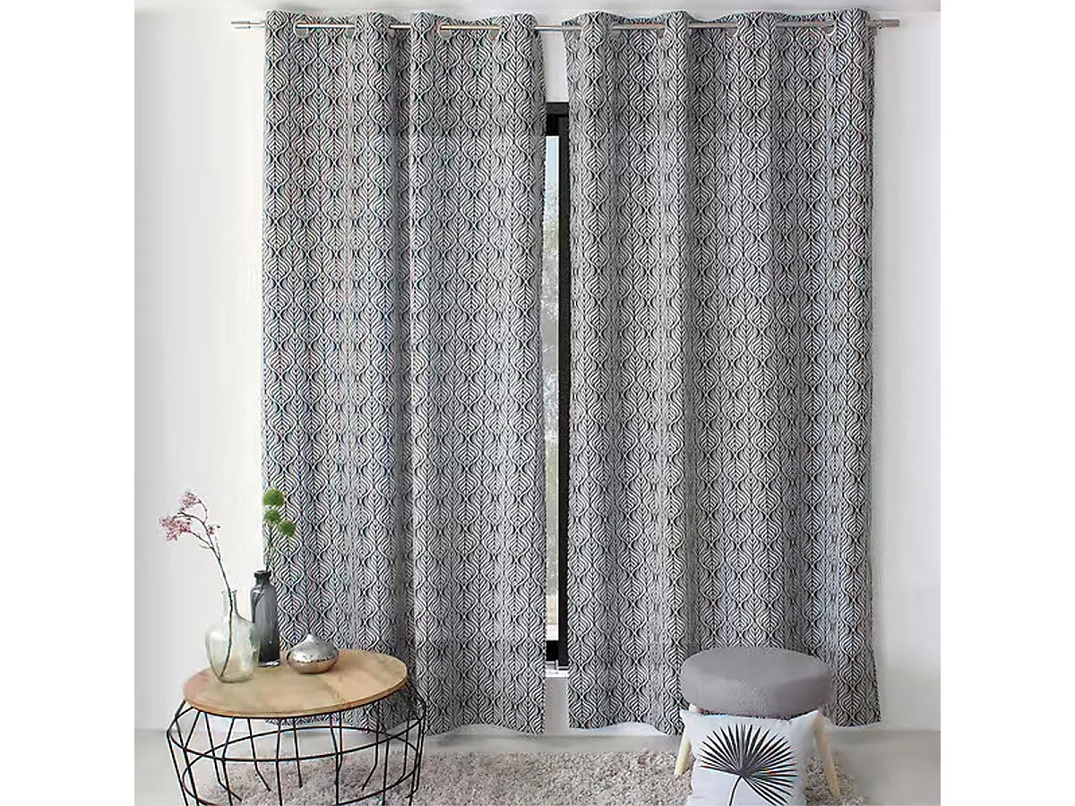 Vorhang mit Ösen Palmenblatt 140 x 240 cm