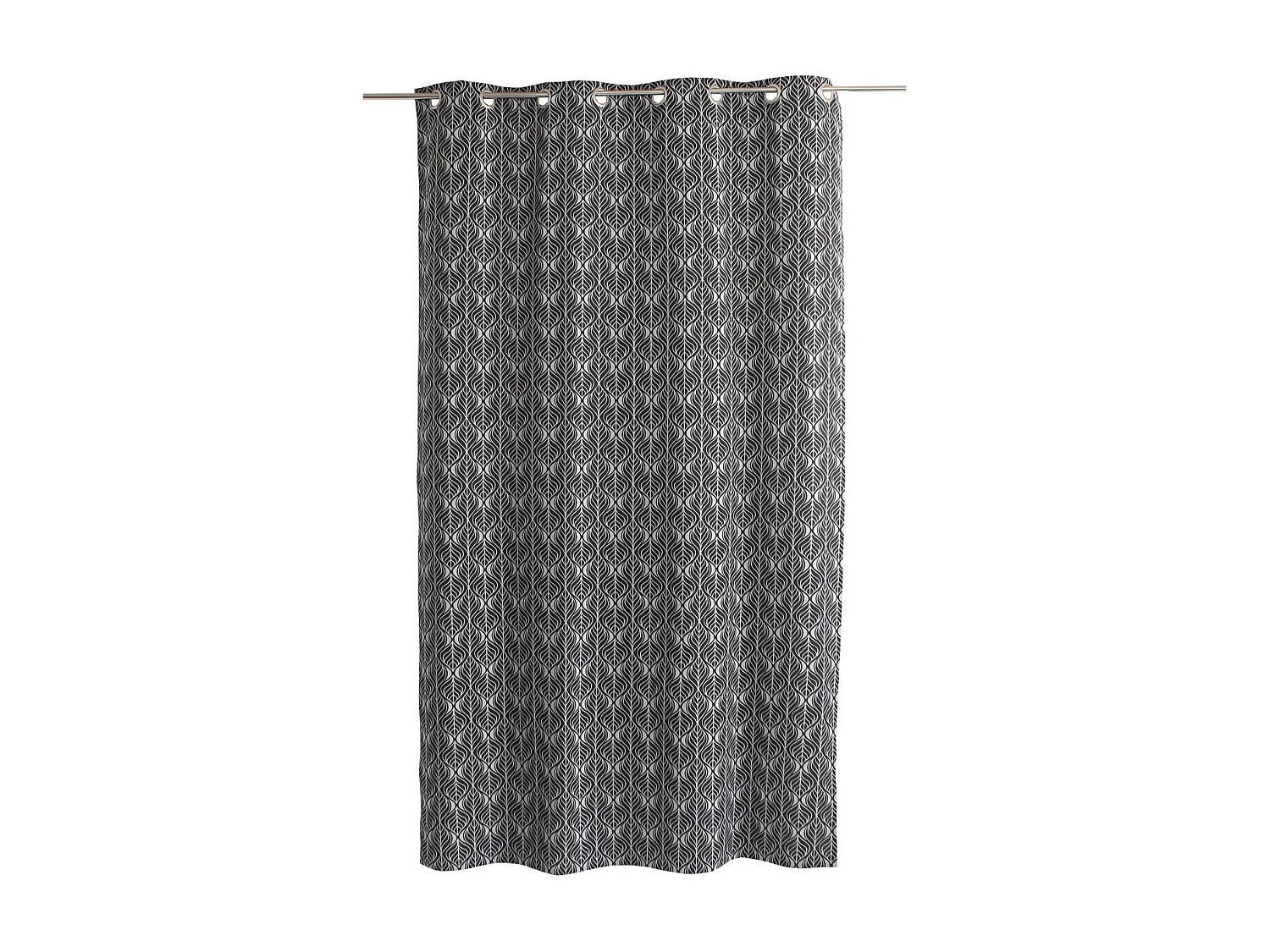 Rideau Imprimé À Œillets "Baya" 140x240cm Gris Foncé