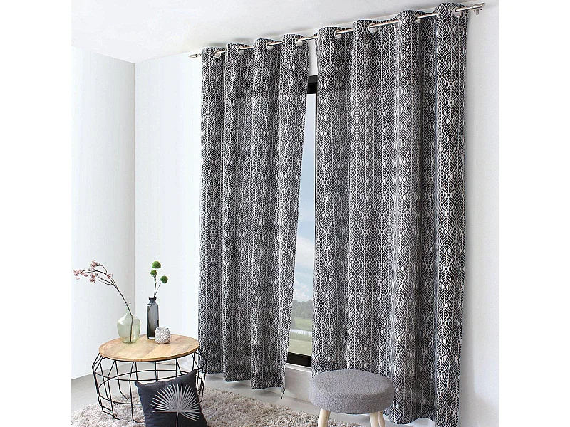 Vorhang mit Ösen Palmenblatt 140 x 240 cm