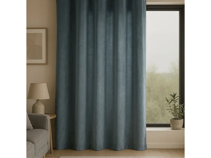 Acogedora cortina de terciopelo 140 x 250 cm