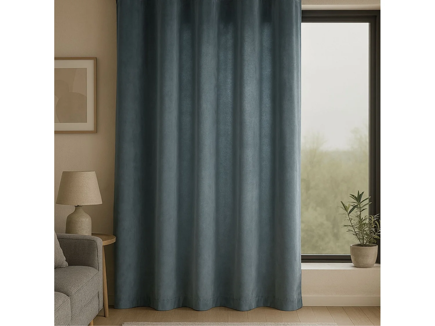 Acogedora cortina de terciopelo 140 x 250 cm