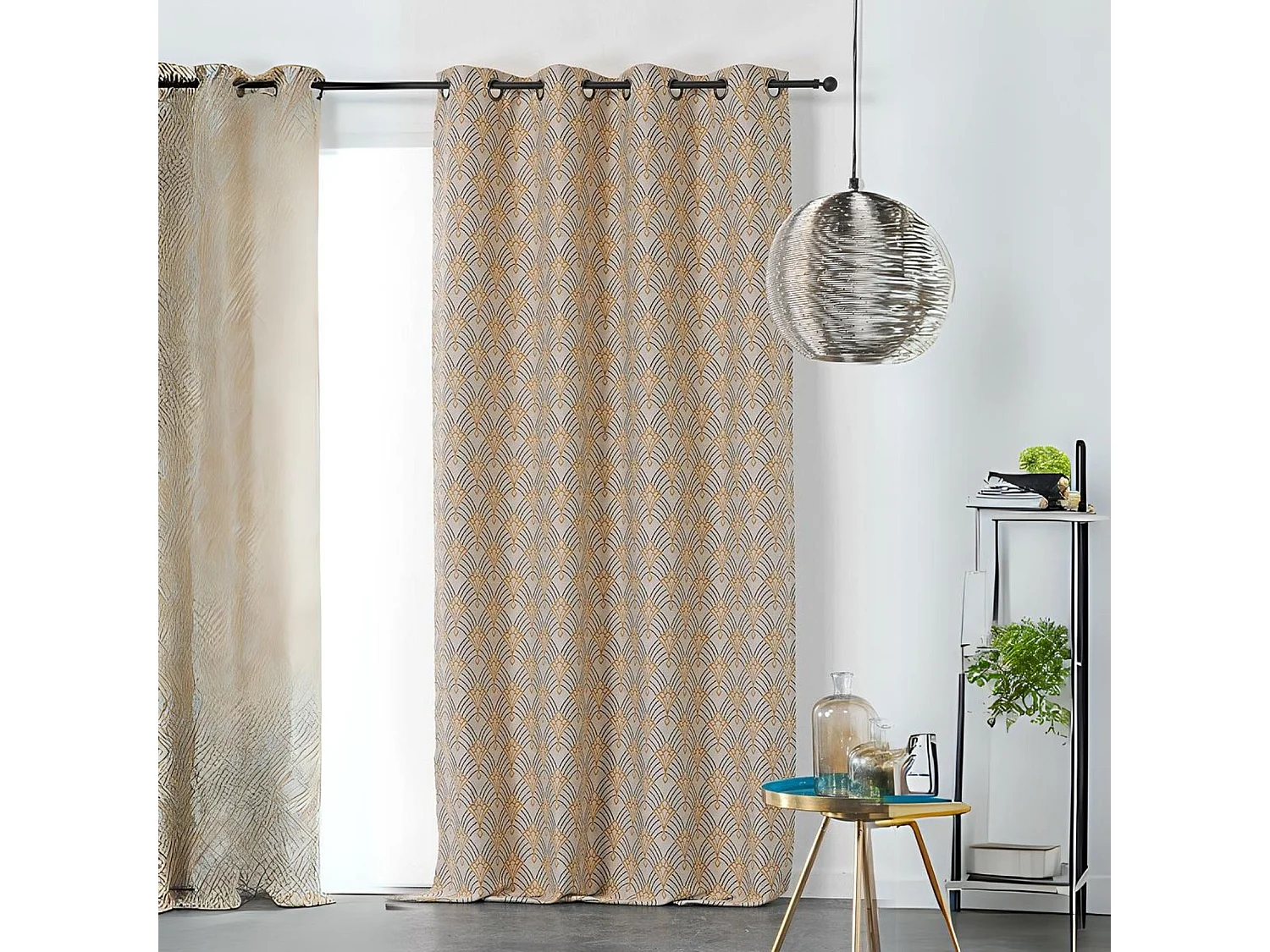 Cortina estampada arte decorativo 140 x 245 cm