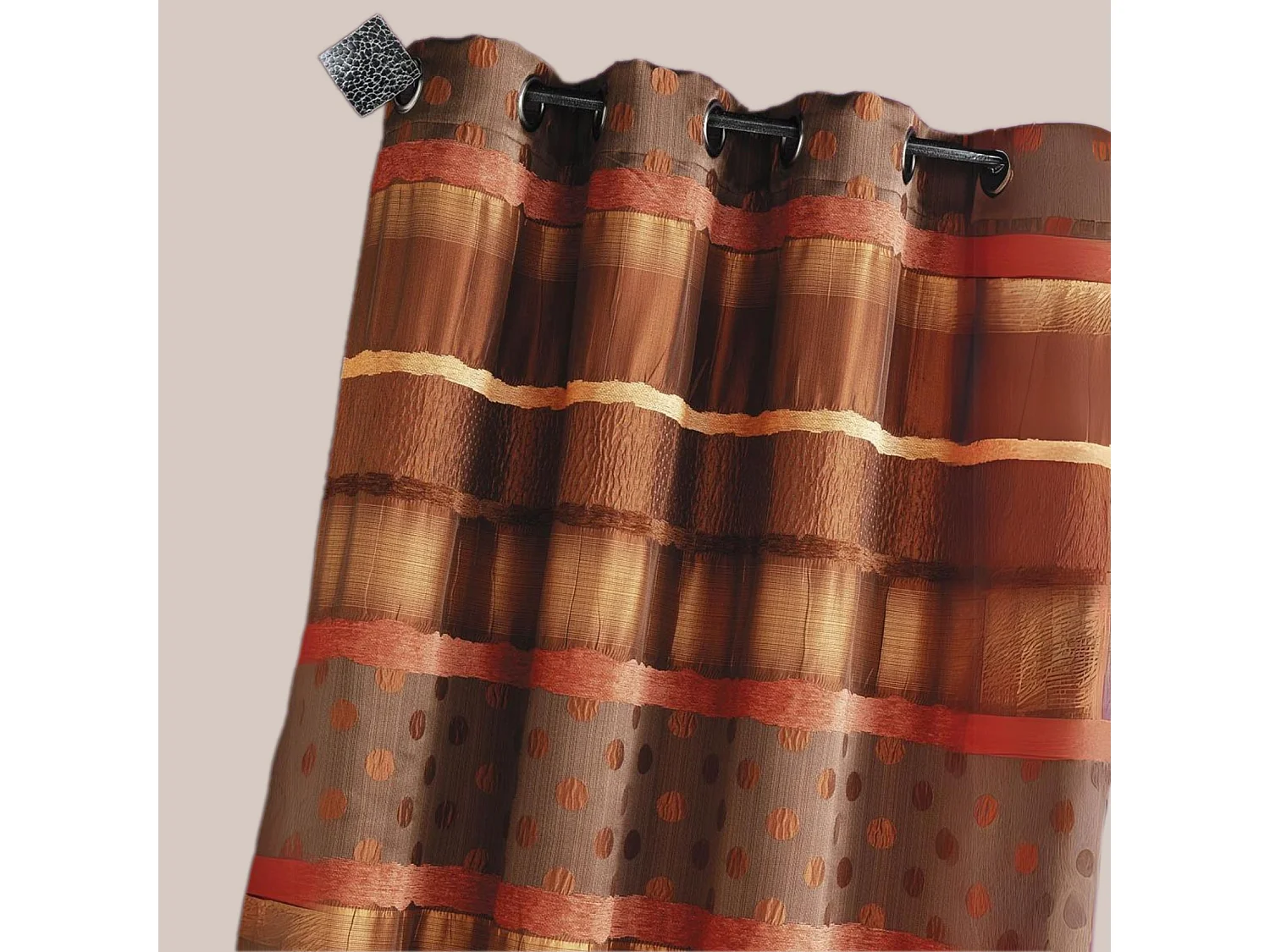 Cortina Jacquard Lunares y Rayas 140 x 260 cm