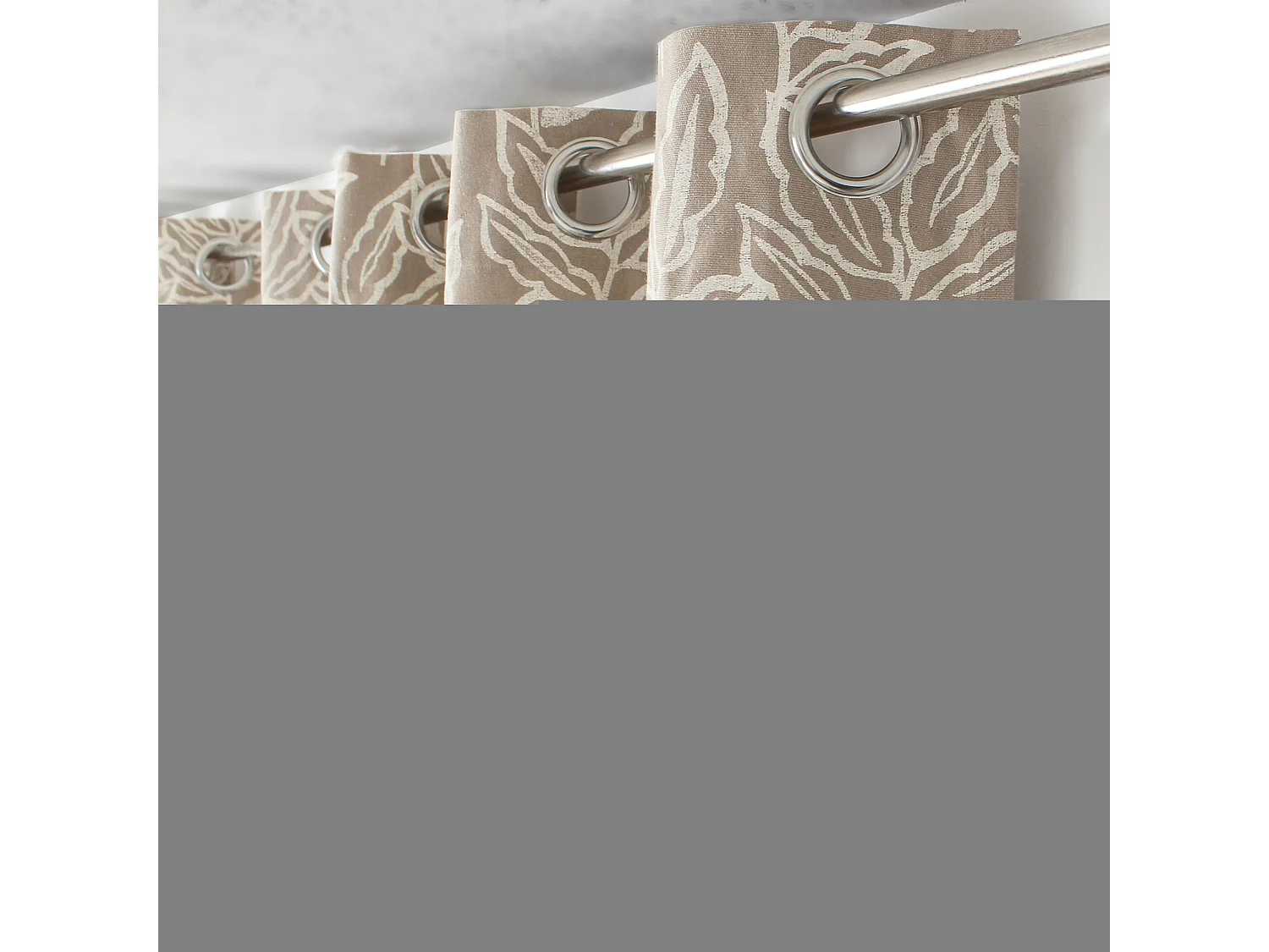 Cortina con ojales de algodón reciclado Chambray 140 x 240 cm