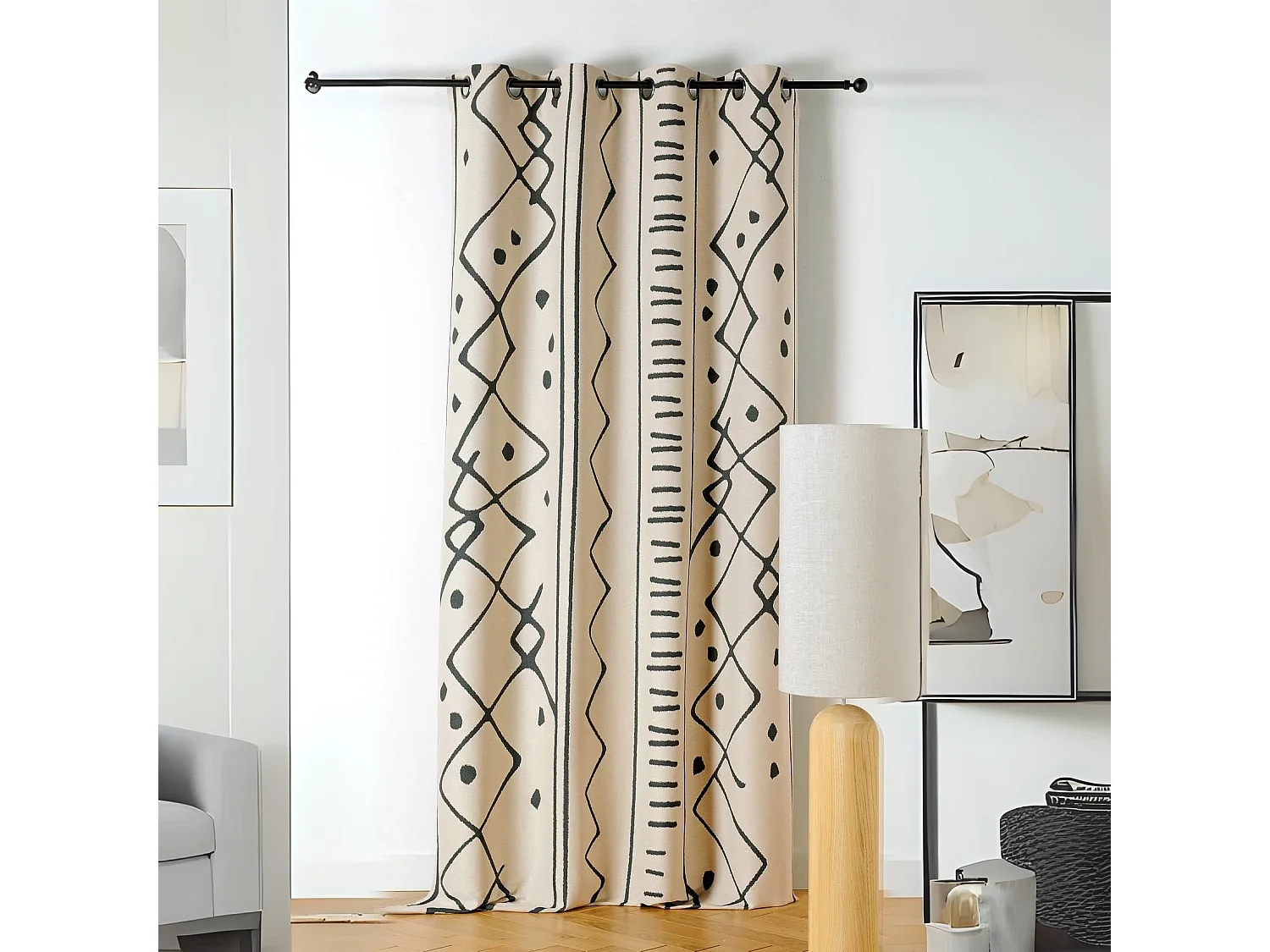 Cortina tamizante de estilo étnico 140 x 260 cm