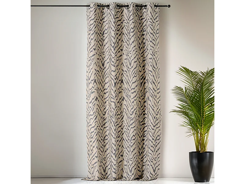 Vorhang mit Ösen Tigermuster 140 x 240 cm