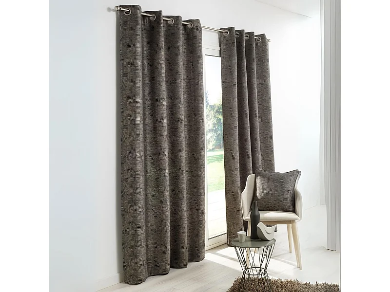 Rideau d'ameublement à effet tissé