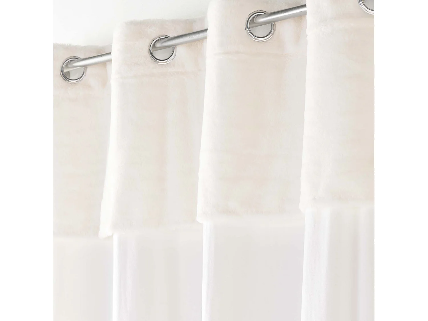 Rideau à Œillets Velours "Caresse" 140x240cm Naturel