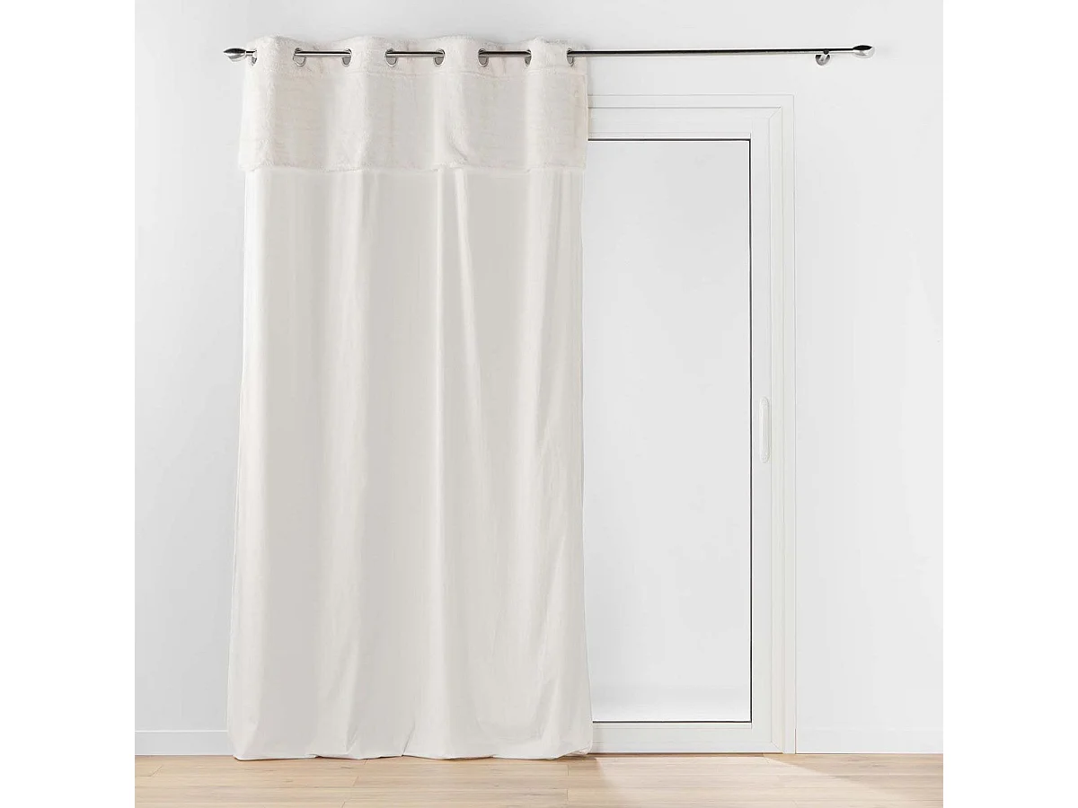 Rideau à Œillets Velours "Caresse" 140x240cm Naturel