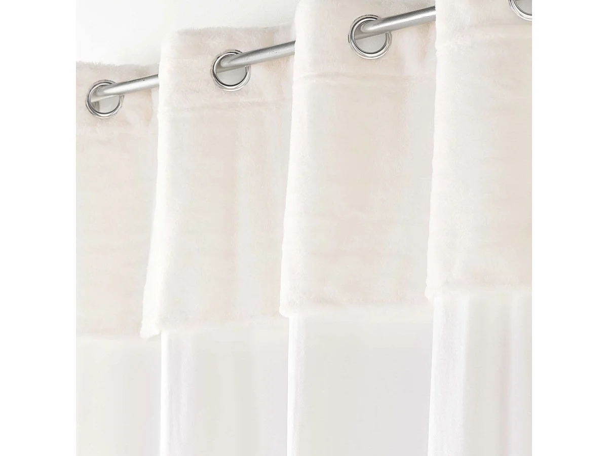 Rideau à Œillets Velours "Caresse" 140x240cm Naturel