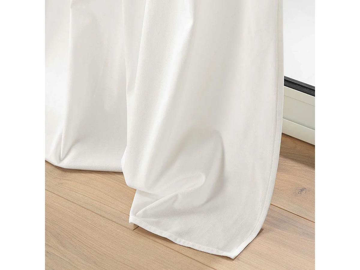 Rideau à Œillets Velours "Caresse" 140x240cm Naturel