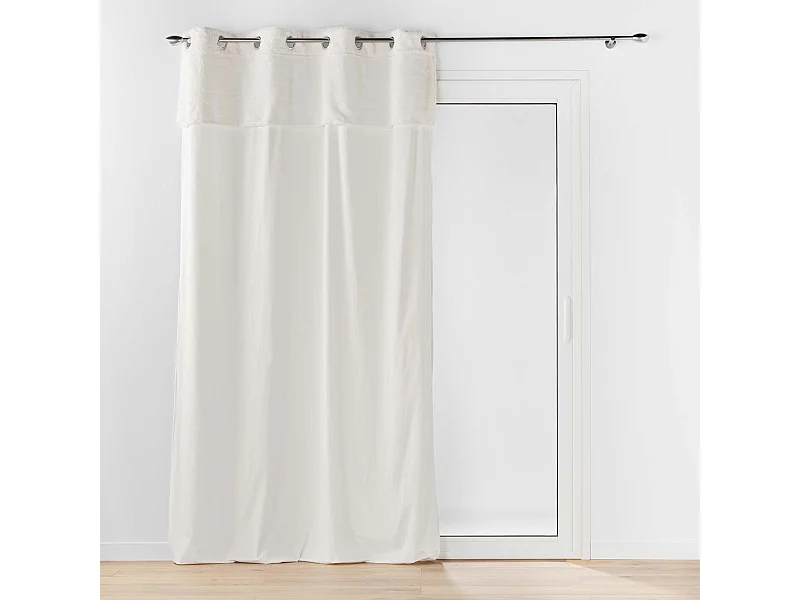 Rideau à Œillets Velours "Caresse" 140x240cm Naturel