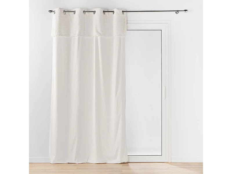 Rideau à Œillets Velours "Caresse" 140x240cm Naturel