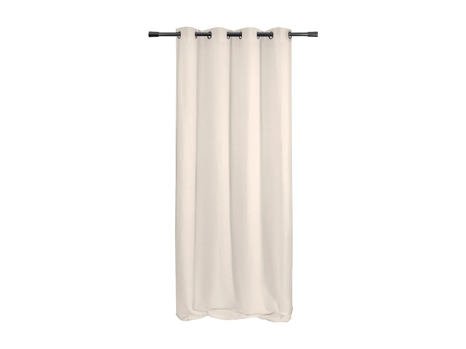 Cortina lisa de lino con ojales 140 x 260 cm