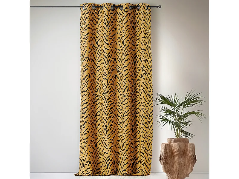 Cortina con Ojetes Tigre 140 x 240 cm