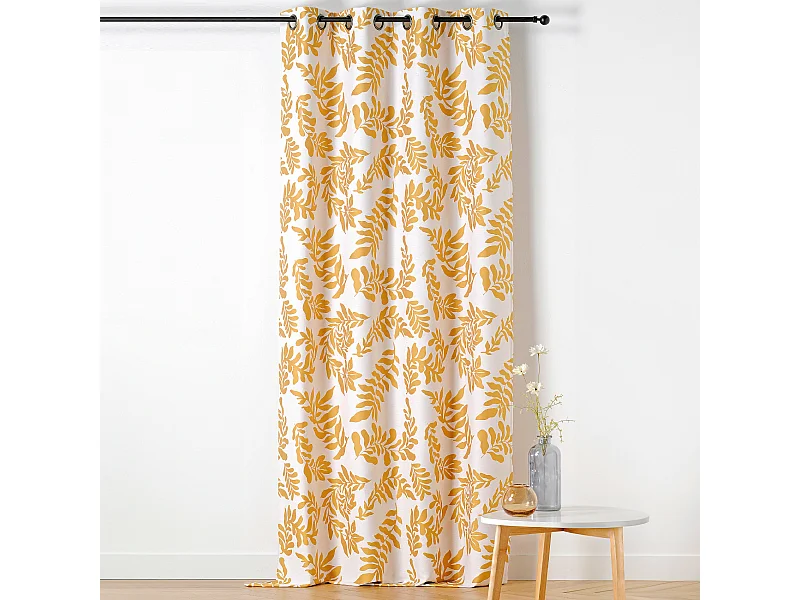 Vorhang mit Ösen im Laubdesign im Stil von Henri Matisse 140 x 240 cm