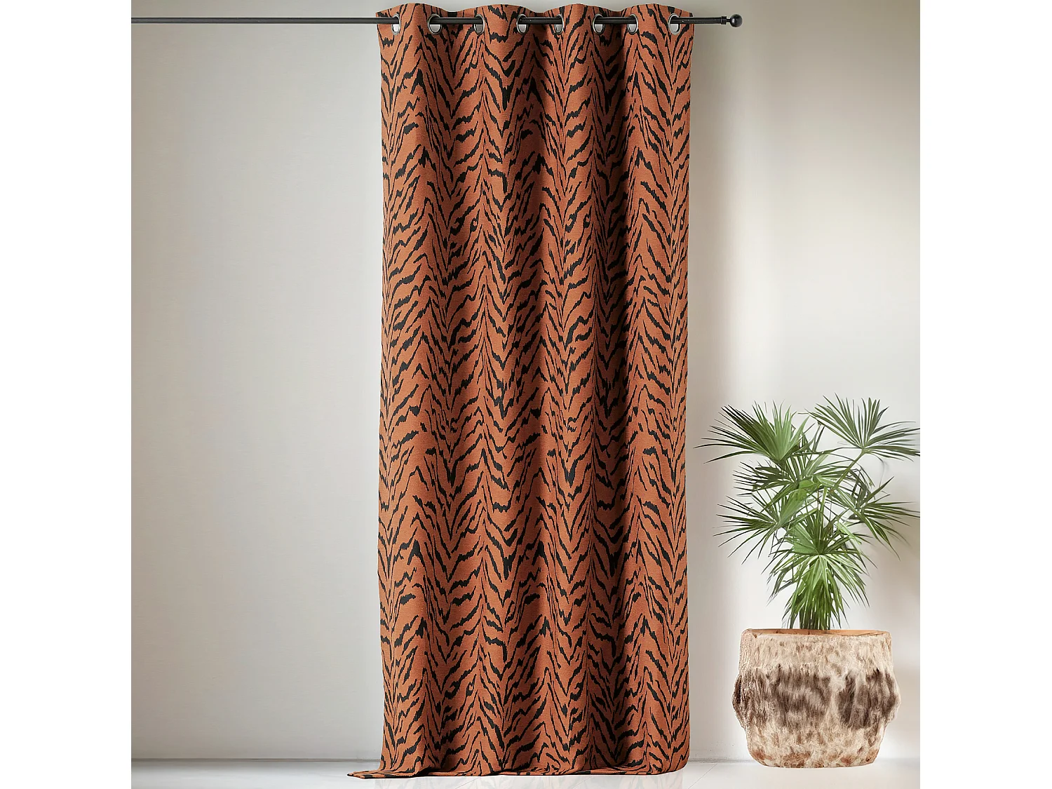 Vorhang mit Ösen Tigermuster 140 x 240 cm