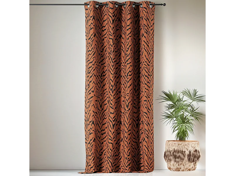 Cortina con Ojetes Tigre 140 x 240 cm