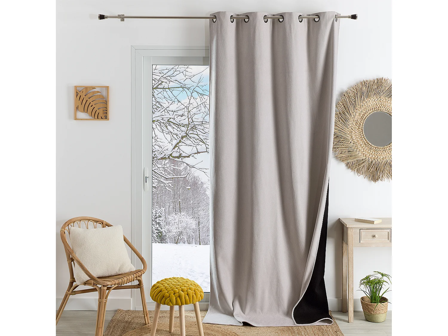 Rideau thermique phonique et semi occultant KONFOR