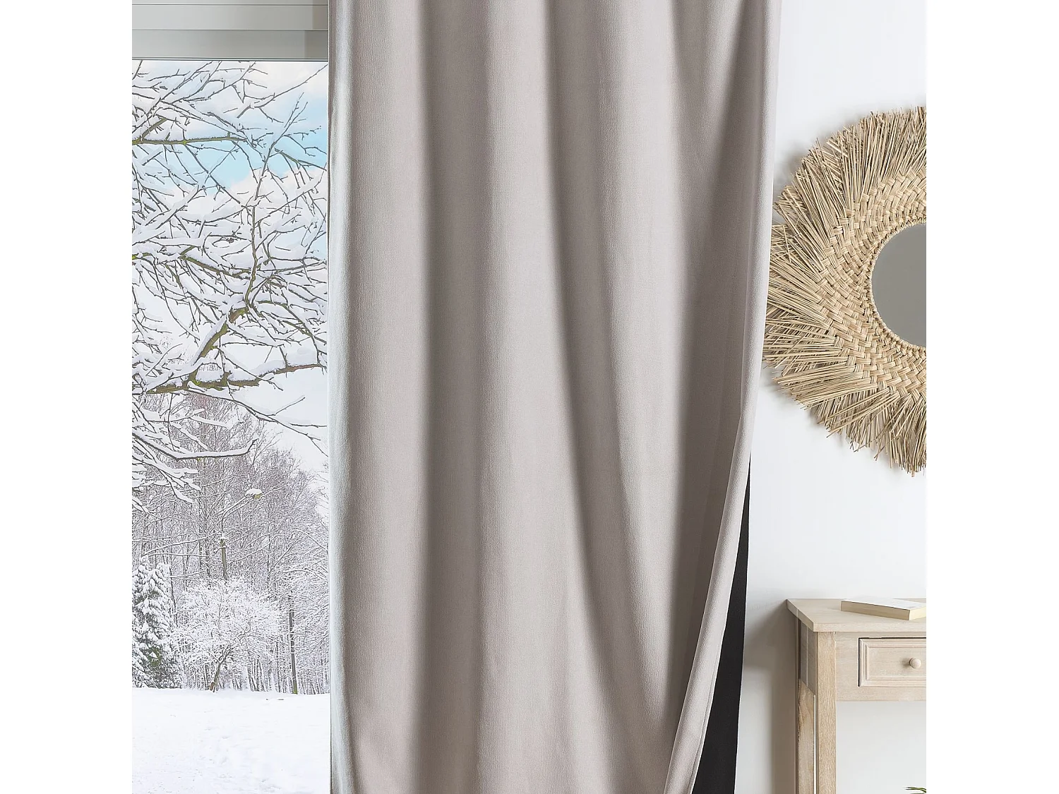 Rideau thermique phonique et semi occultant KONFOR