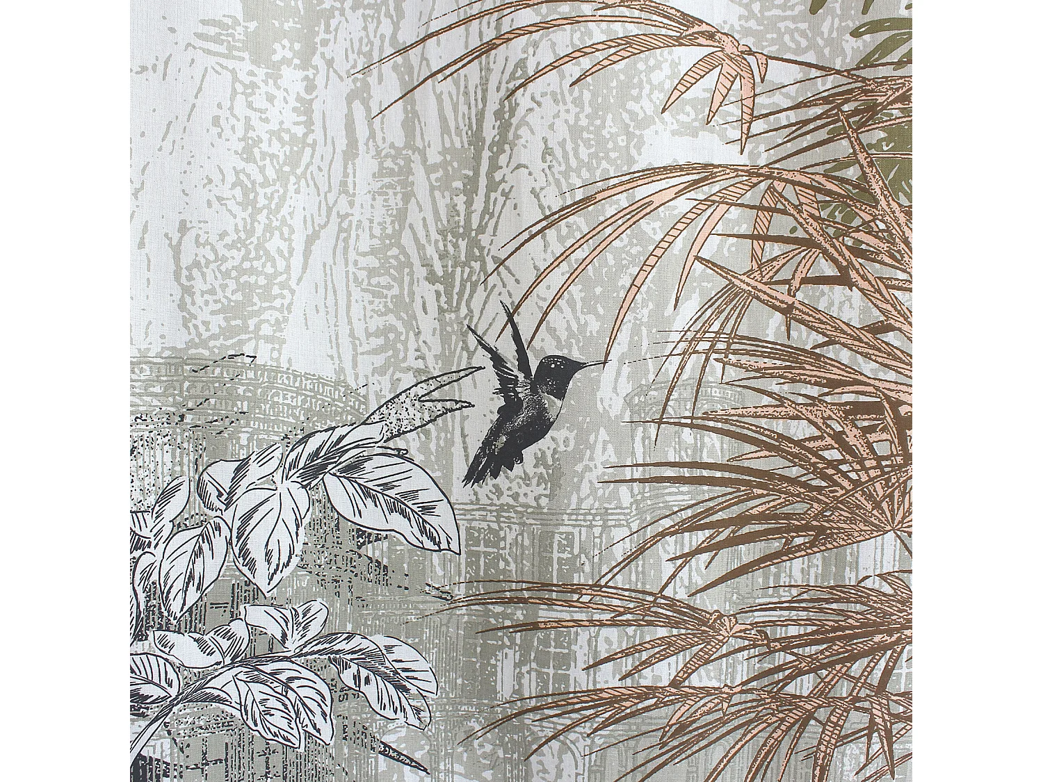 Rideau Imprimé à Œillets "Palmeira" 140x240cm Multicolore