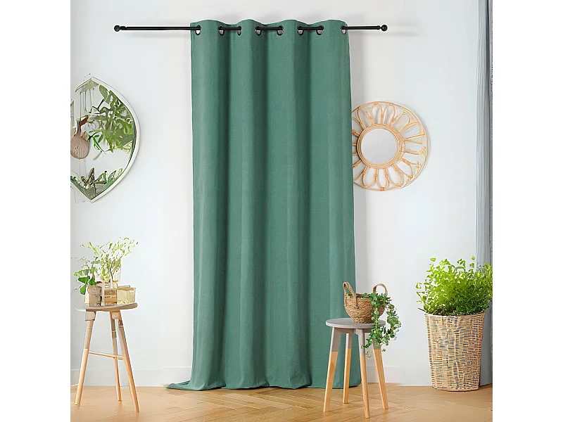 Cortina de tapicería con efecto desgastado