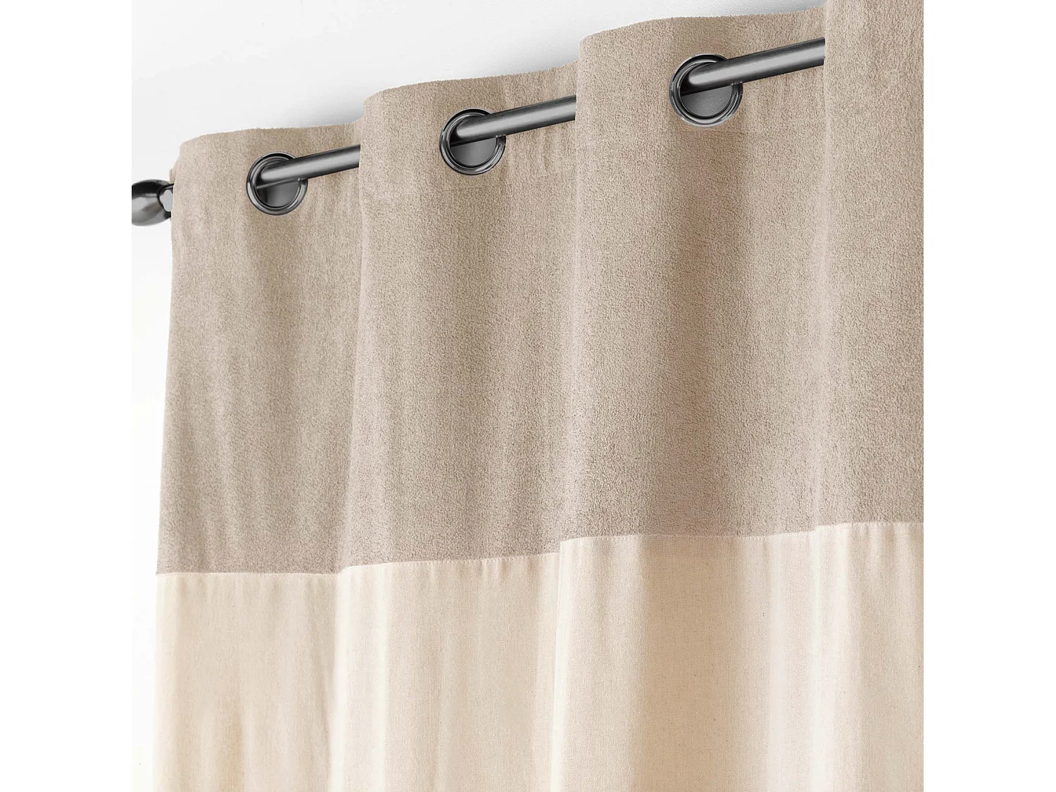 Cortina con bucles en la parte superior 140 x 240 cm