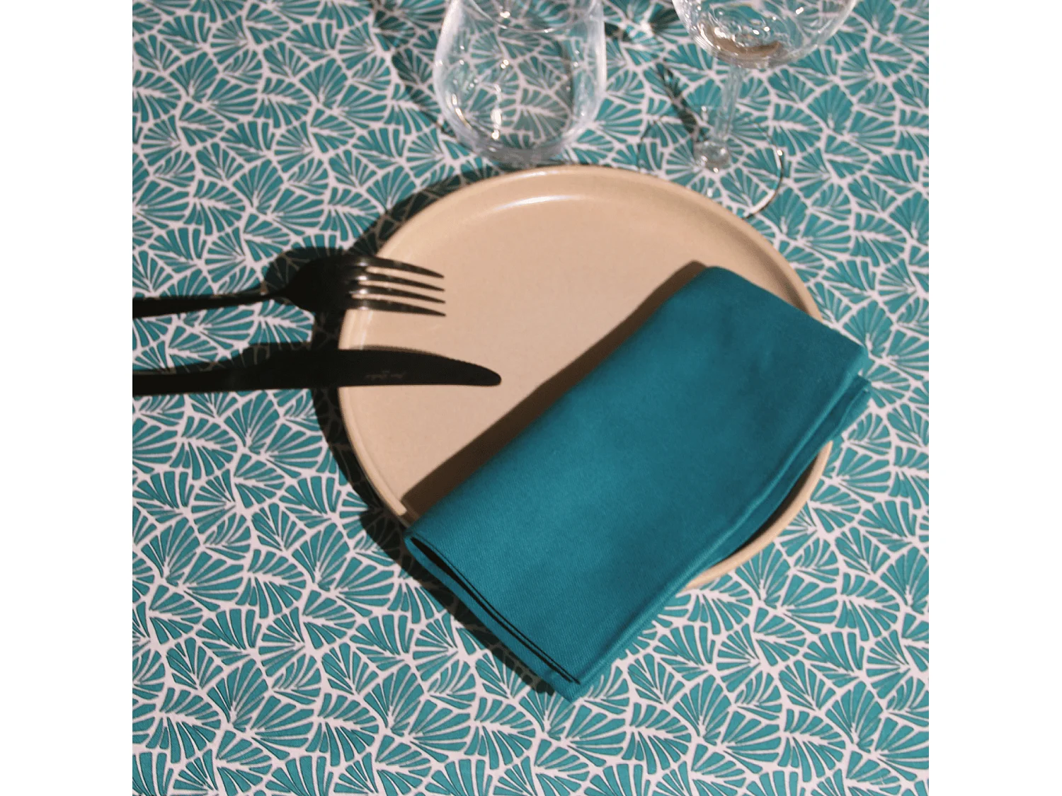 Mantel rectangular plastificado 100% algodón