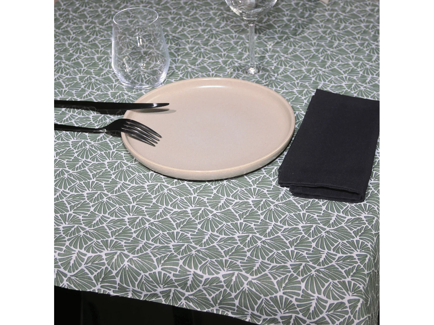 Rechteckige Tischdecke aus 100% beschichtetem Baumwolle