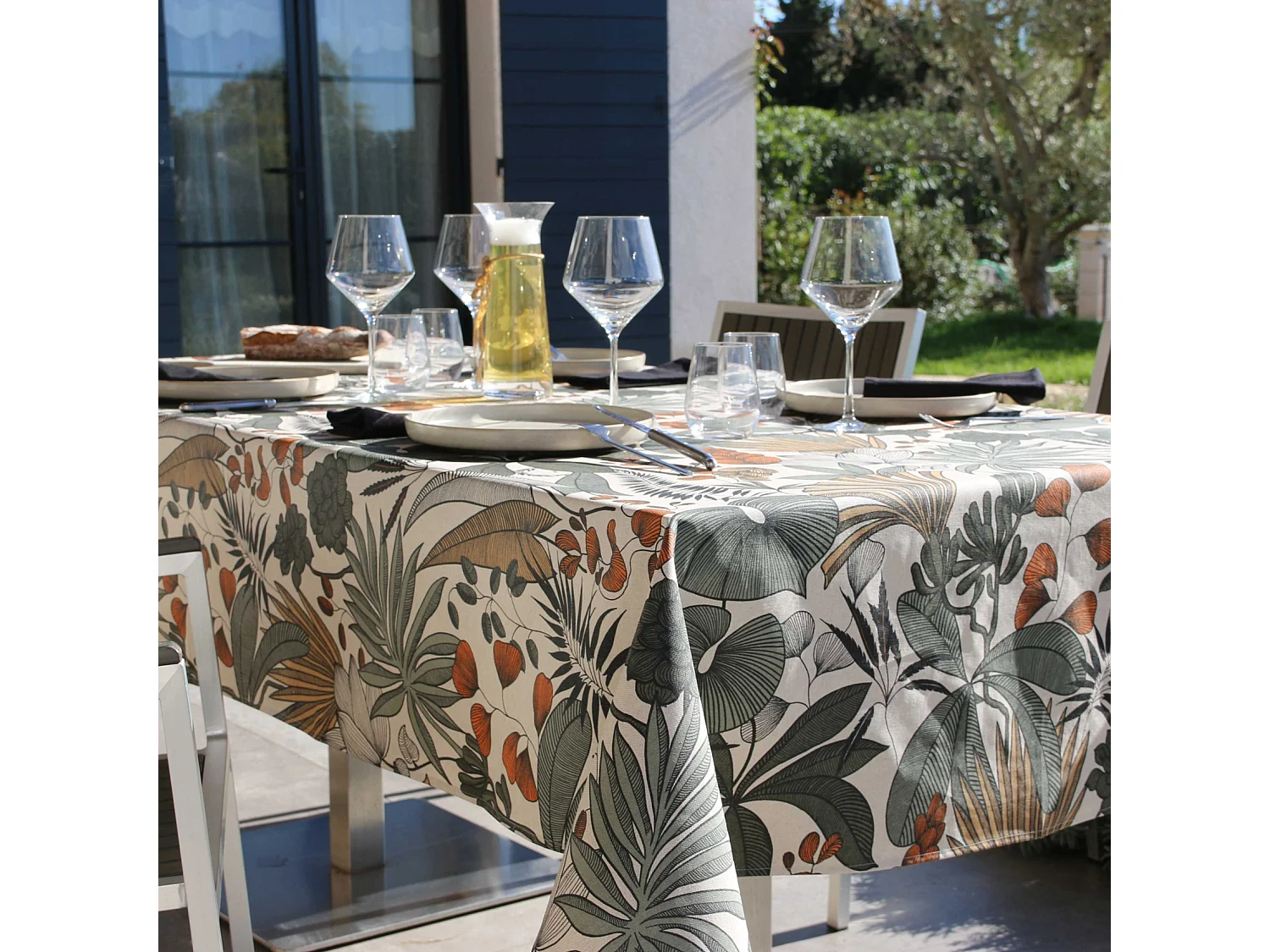 Nappe rectangulaire en coton enduit