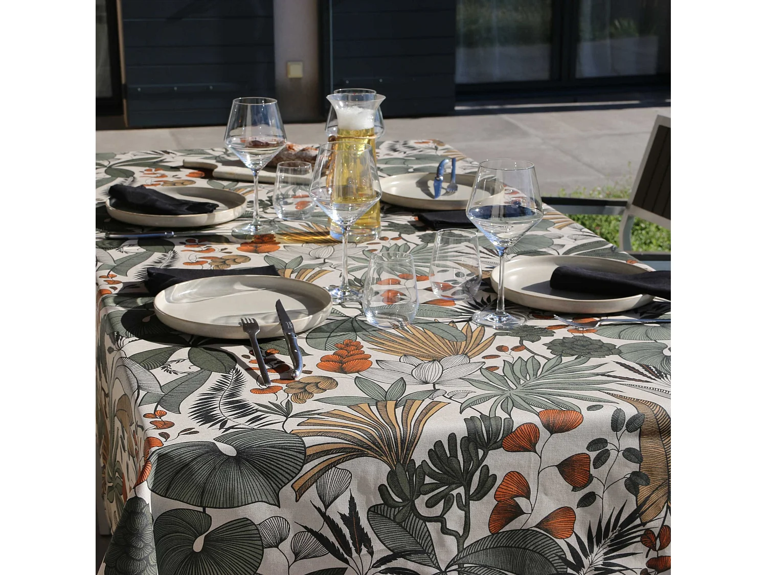 Nappe rectangulaire en coton enduit