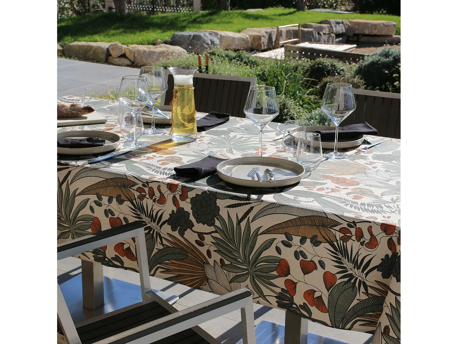 Nappe rectangulaire en coton enduit