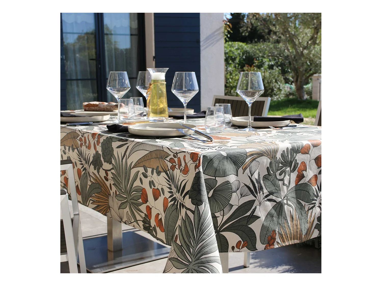 Nappe rectangulaire en coton enduit
