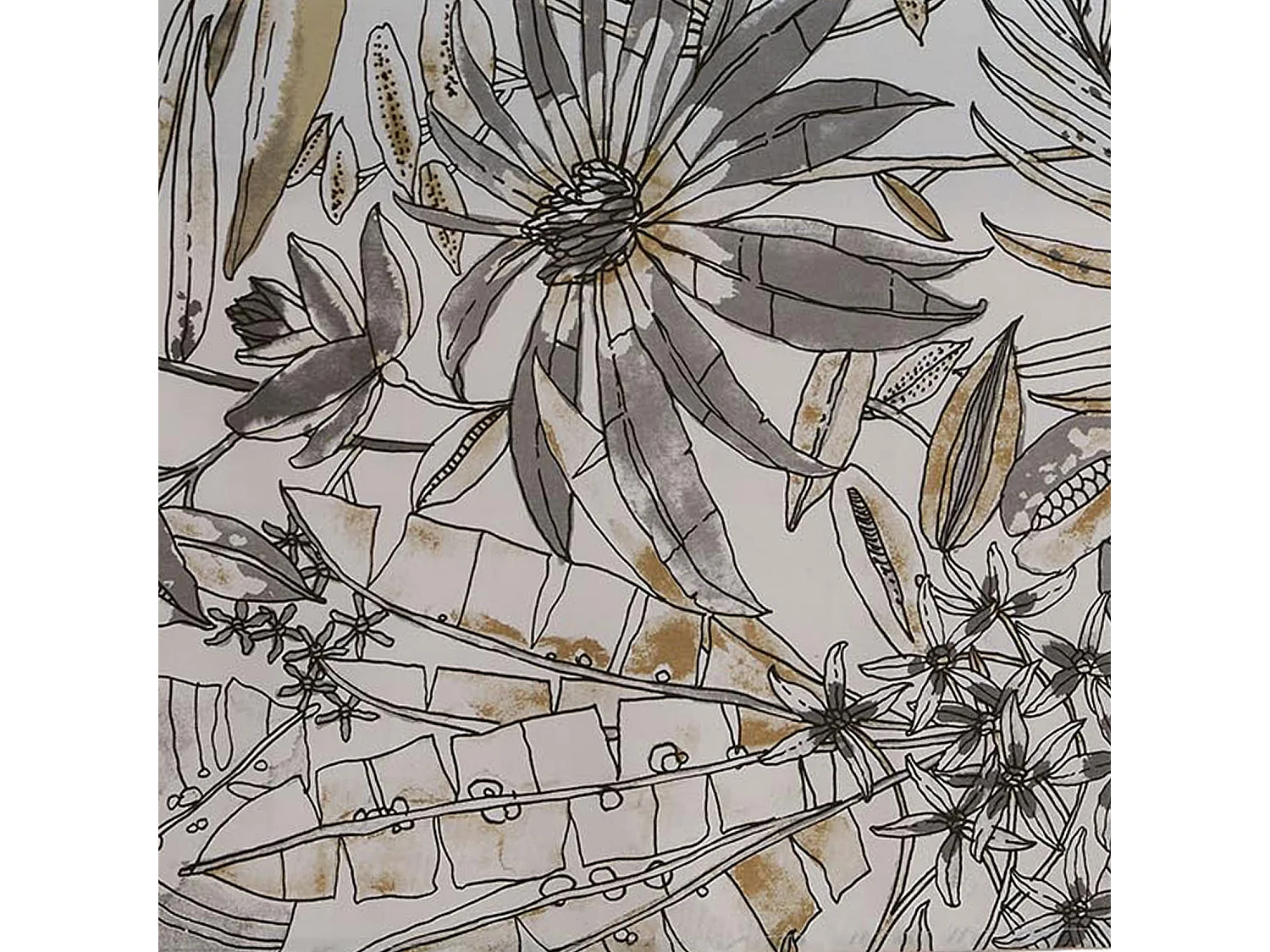 Mantel redondo plastificado con estampado floral