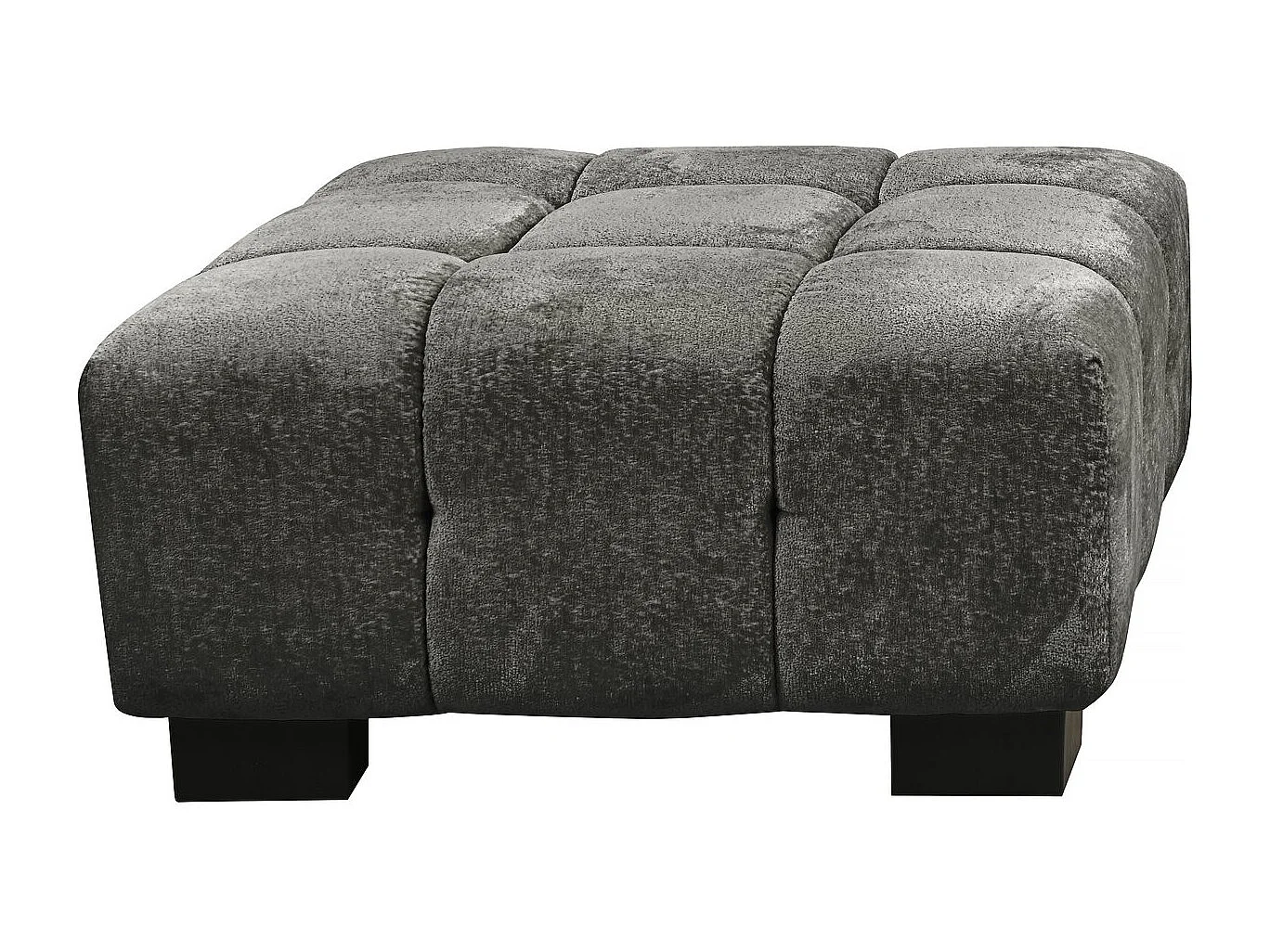 Hocker poef ottoman "Foch" - 84 x 84 x 43 cm - Grijs