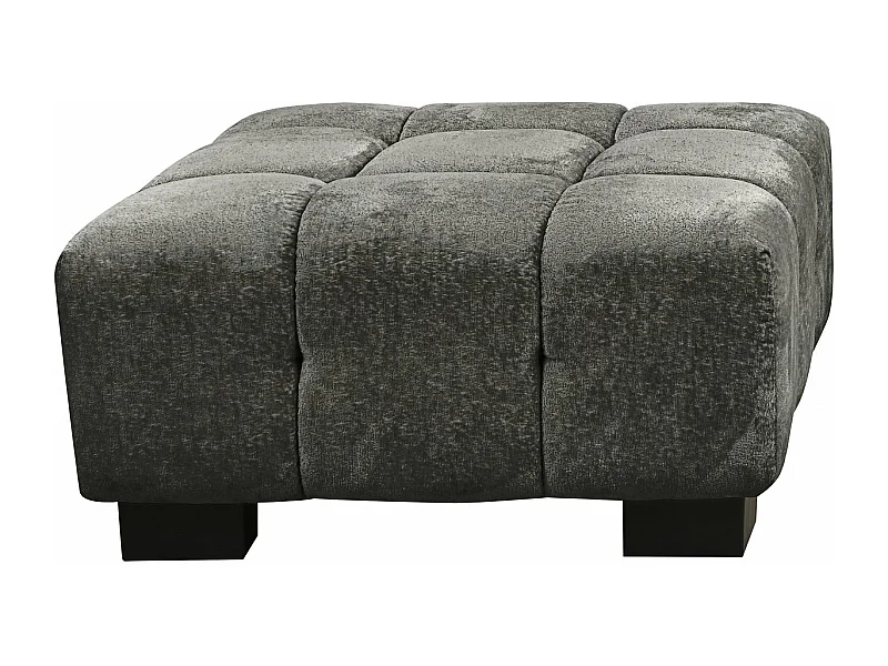 Hocker poef ottoman "Foch" - 84 x 84 x 43 cm - Grijs