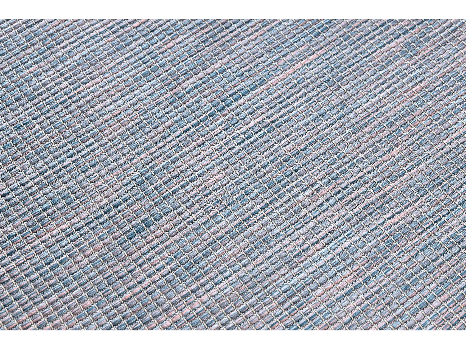 Teppich SISAL PATIO 2778 flach gewebt blau / rosa / beige 194x290 cm