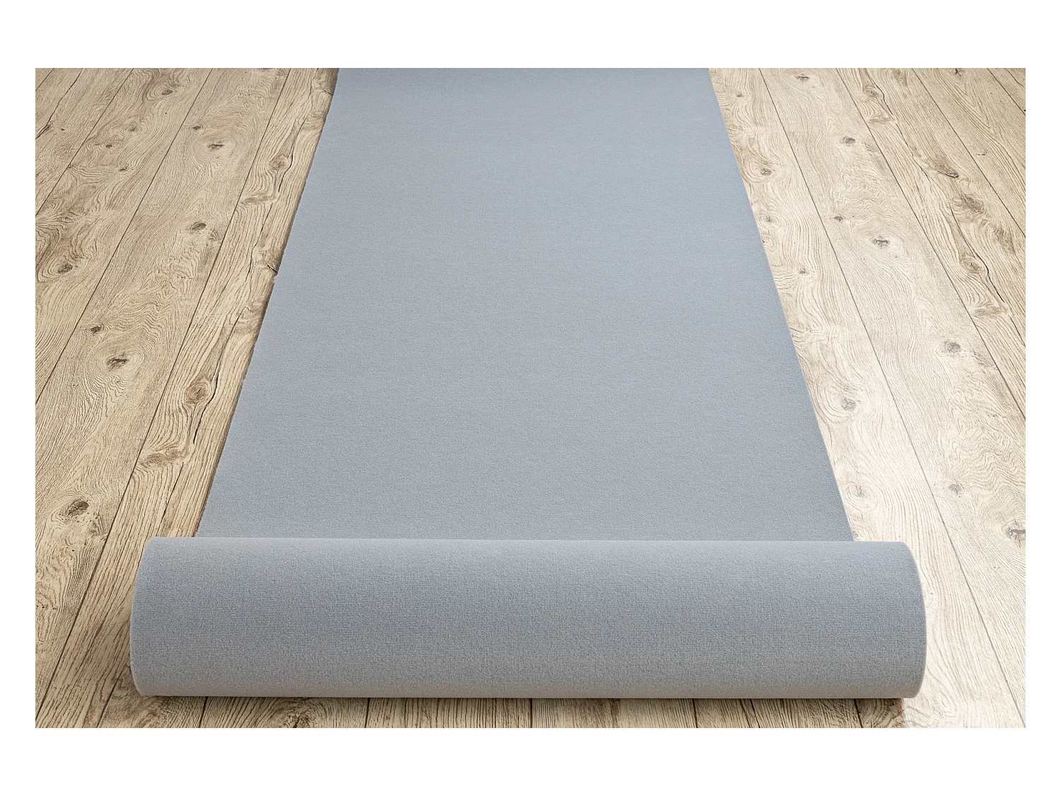Läufer Antirutsch RUMBA einfarbig grau 70x510 cm