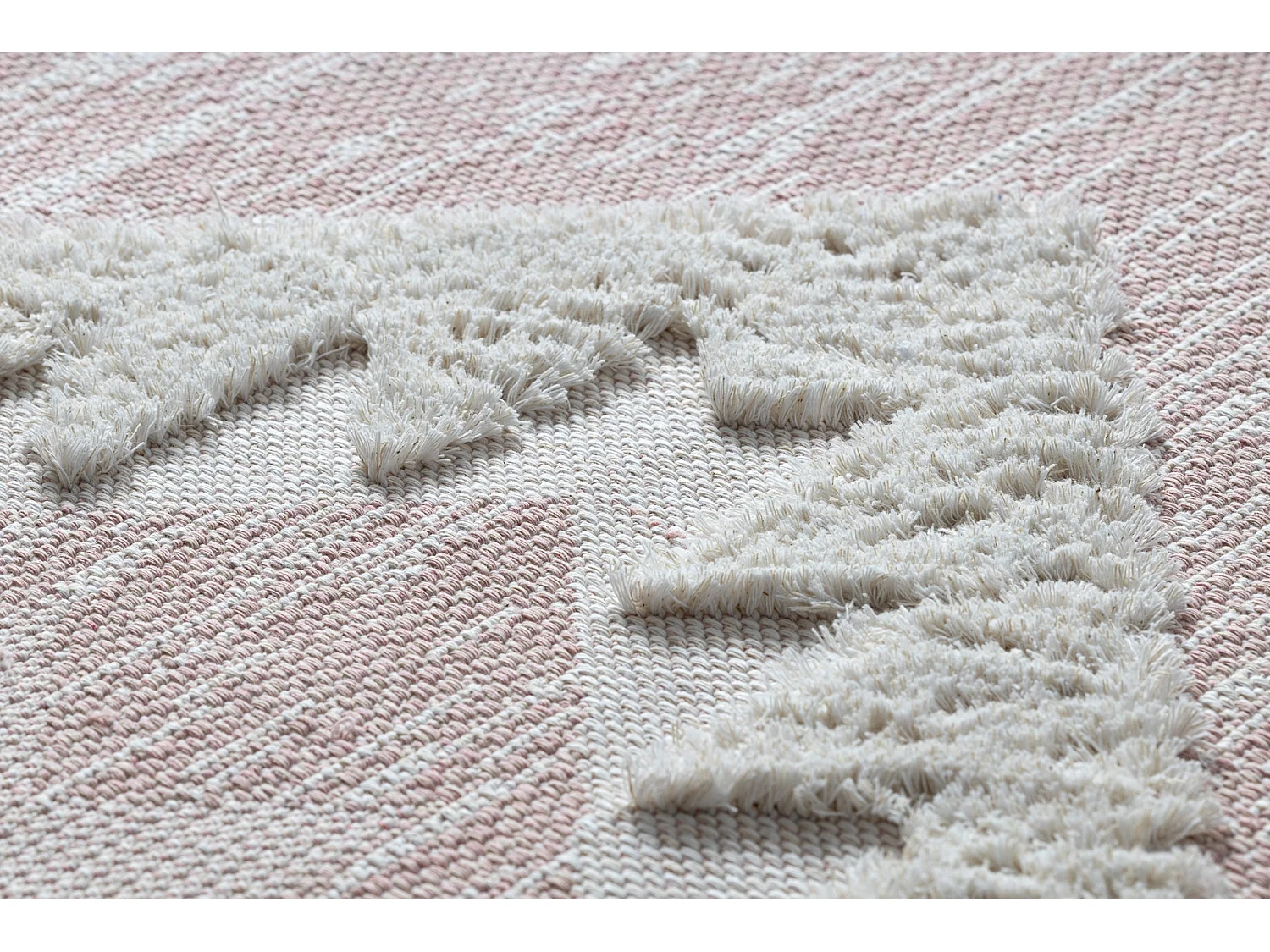 Tappeto ECO SIZAL BOHO MOROC Quadri 22312 frange - due livelli di pile 194x290 cm