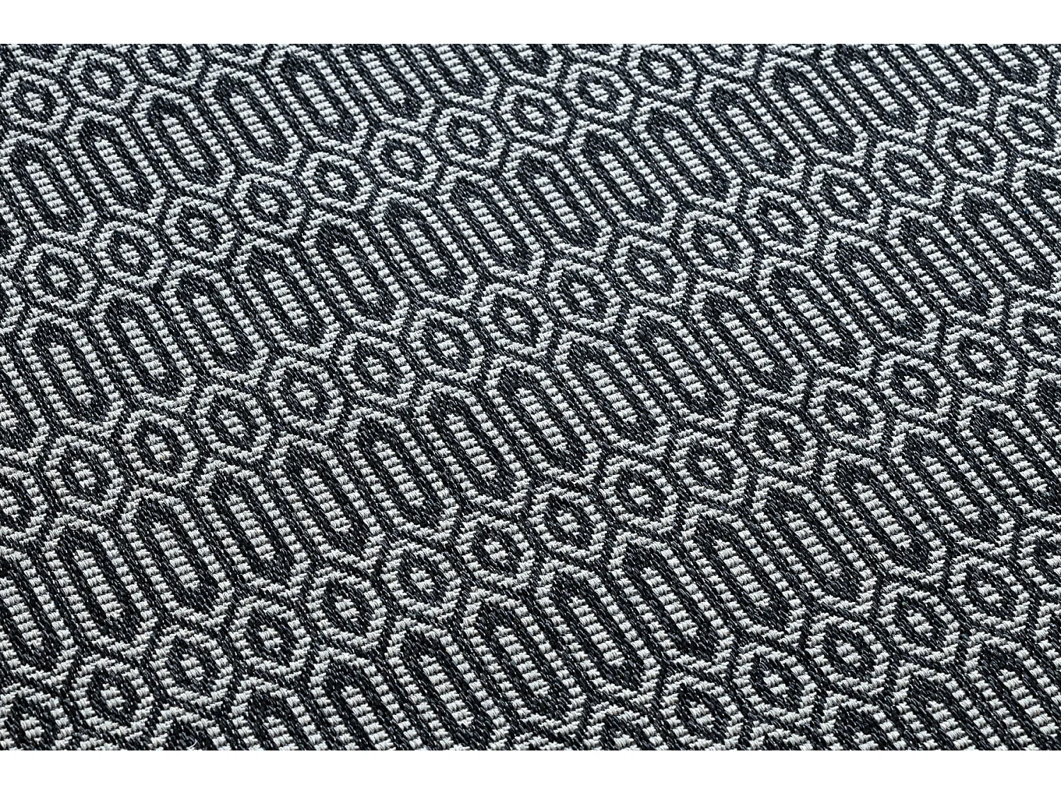 Tapis CASA ECO SIZAL BOHO œillets 22075 noir / gris, tapis en coton r 192x290 cm
