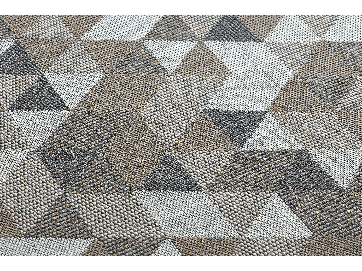 Tapis CASA ECO SIZAL BOHO Triangles 2816 crème / taupe, tapis en coto 153x220 cm