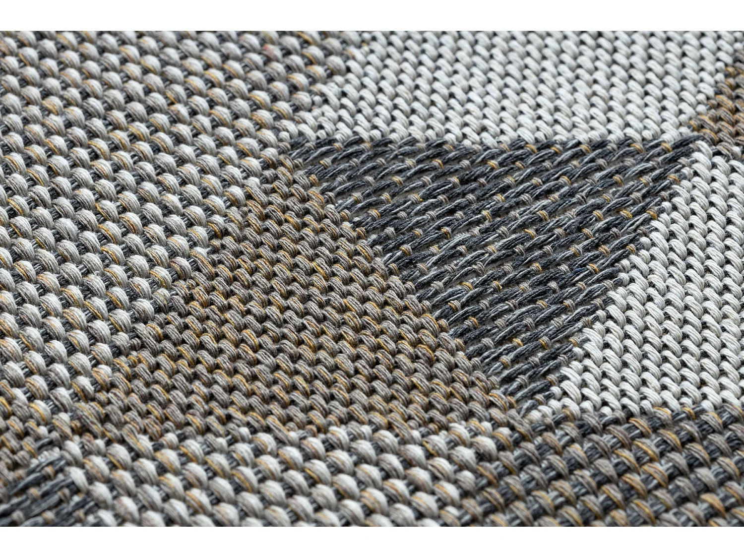 Tapis CASA ECO SIZAL BOHO Triangles 2816 crème / taupe, tapis en coto 153x220 cm