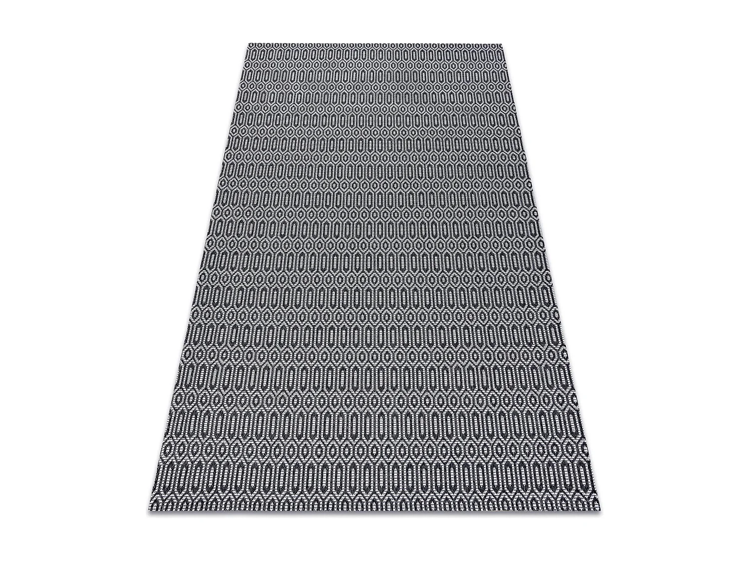 Tapis CASA ECO SIZAL BOHO œillets 22075 noir / gris, tapis en coton r 172x270 cm