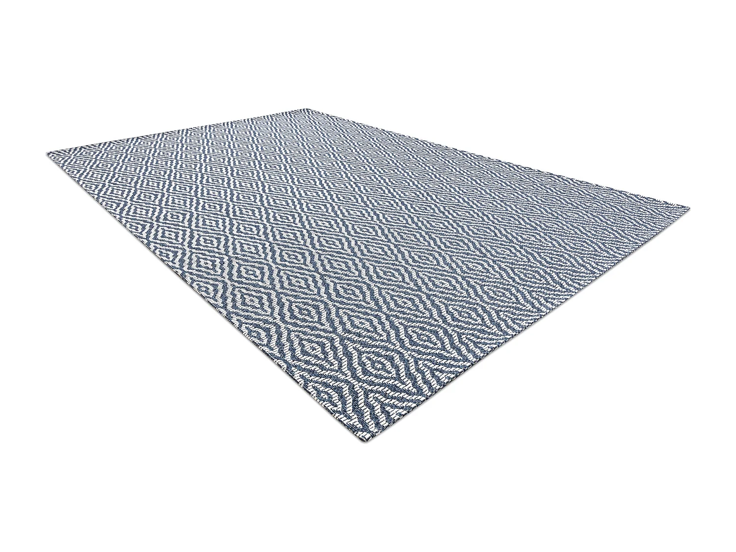 Tappeto CASA ECO SIZAL BOHO Diamanti 22084 blu scuro / crema, tappeto  153x220 cm