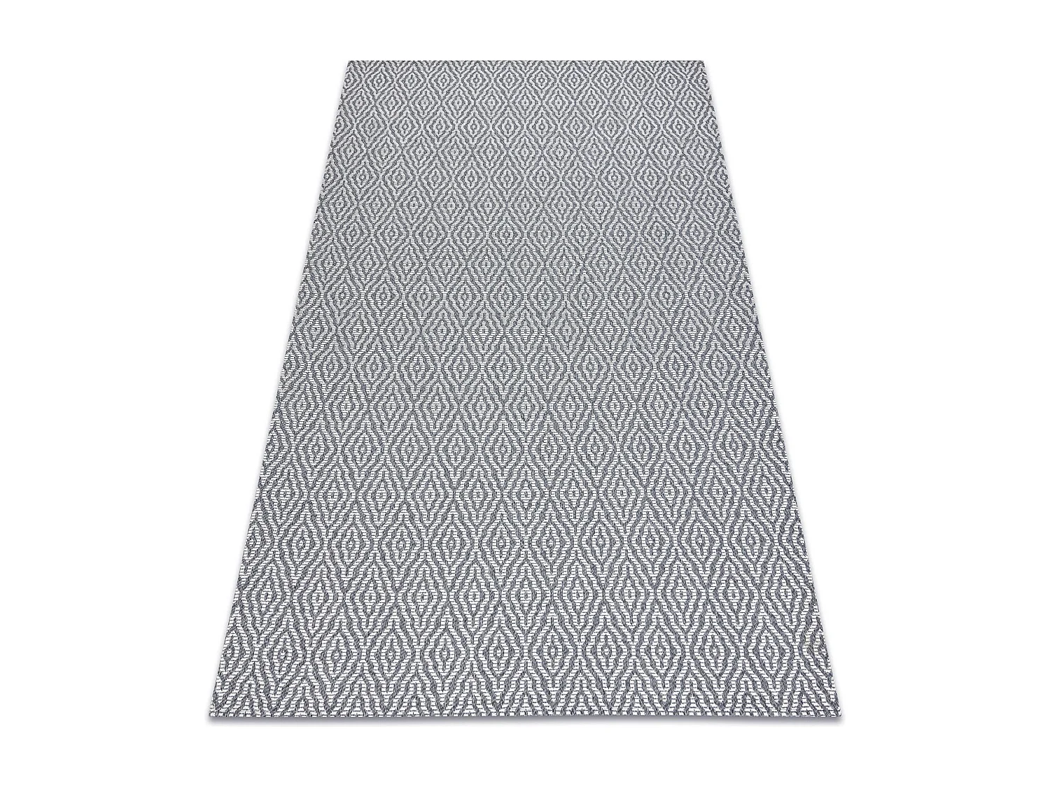 Teppich CASA ÖKO SISAL Boho Diamanten 22084 Anthrazit / sahne 172x270 cm