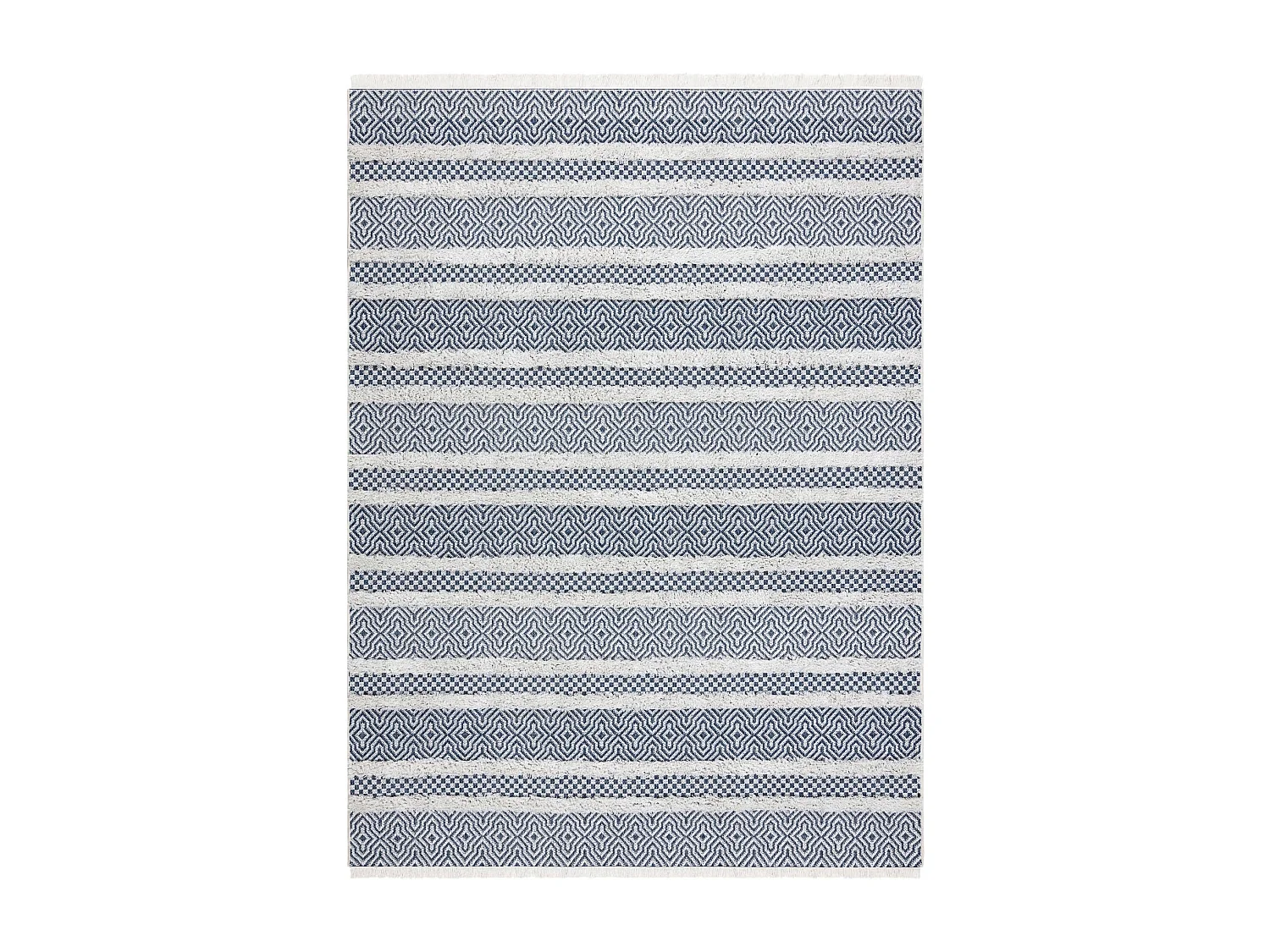 Tappeto ECO SIZAL BOHO MOROC Linee 22328 franges - due livelli di pile 194x290 cm